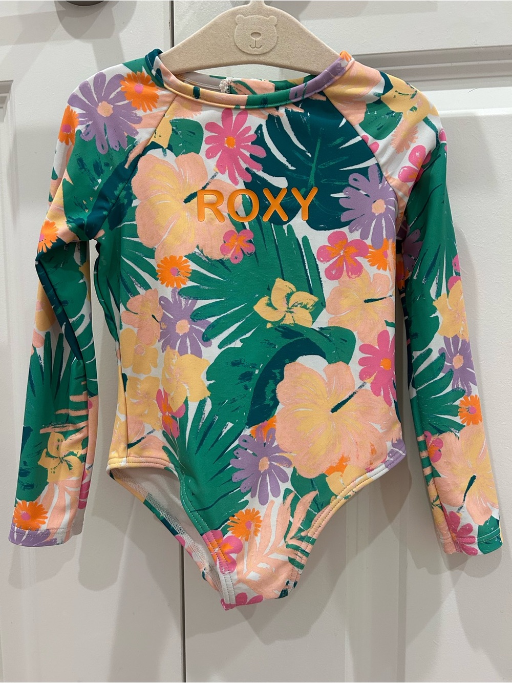 Roxy Girls' Floral Long Sleeve Rashguard - 2T